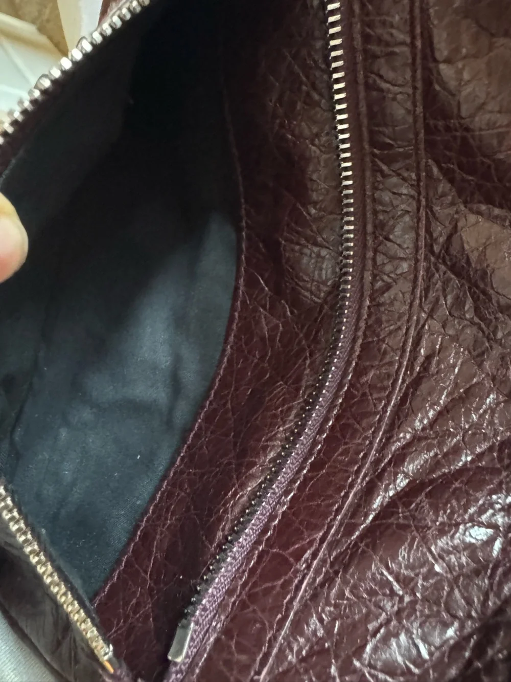 Balenciaga Men's iPad / Tablet Zip Pouch Charbon brown Agneau Lambskin Leather